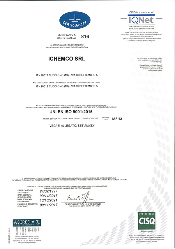 ISO 9001:2015 Certiquality